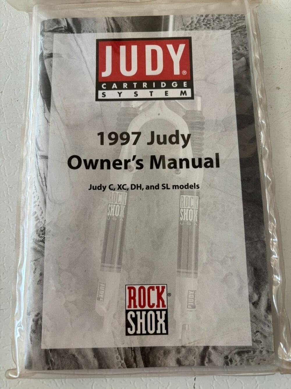 1997 Rock Shox Judy Owner's Manual Judy C, XC, DH, SL Models Vintage Retro